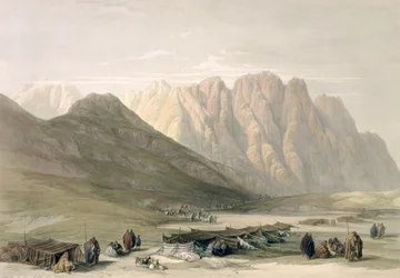 Lager der Aulad-Said, Berg Sinai, 18. Februar 1839, Platte 110 aus Band III von 